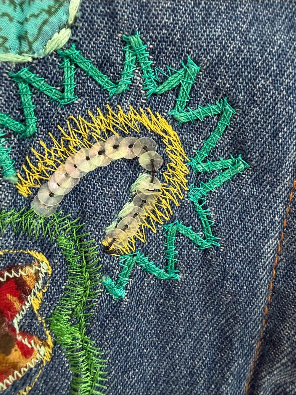 Coldwater Creek Embroidered Blue Denim Jacket - Women's - Picture 8 of 10
